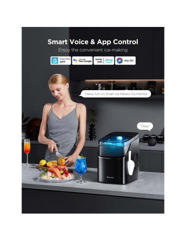Máquina de Hielo GoveeLife Portátil 9 Cubos 11,79 kg/24h