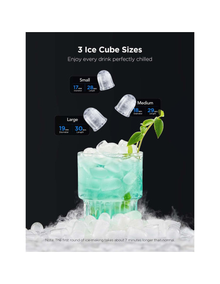 Máquina de Hielo GoveeLife Portátil 9 Cubos 11,79 kg/24h