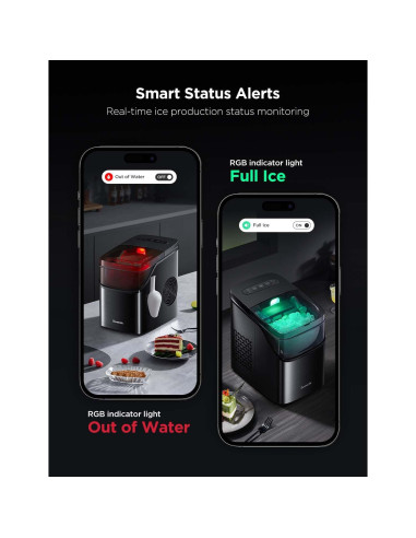 Máquina de Hielo GoveeLife Portátil 9 Cubos 11,79 kg/24h