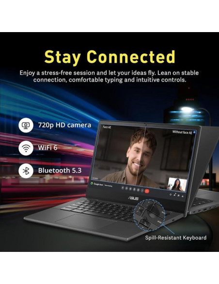 ASUS Chromebook 2024 CM14, 14" FHD, 4GB RAM, 128GB