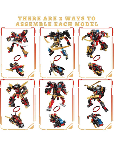 Juego de Construcción QIAOLETONG 12 en 1 Robot Mecha 542 PCS