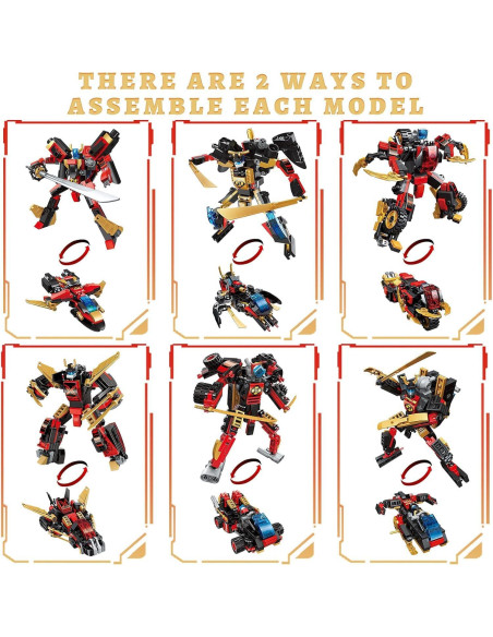 Juego de Construcción QIAOLETONG 12 en 1 Robot Mecha 542 PCS Juego de Construcción QIAOLETONG 12 en 1 Robot Mecha 542 PCS