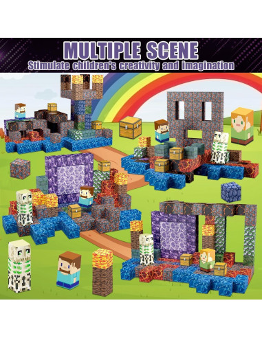 213 PCS Bloques Magnéticos AIDYVOI para Niños 3+ STEM