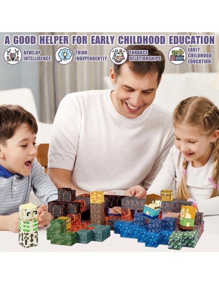 213 PCS Bloques Magnéticos AIDYVOI para Niños 3+ STEM 213 PCS Bloques Magnéticos AIDYVOI para Niños 3+ STEM