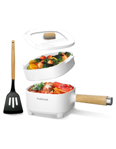 Olla Caliente Eléctrica Audecook 2L con Vaporera 20cm