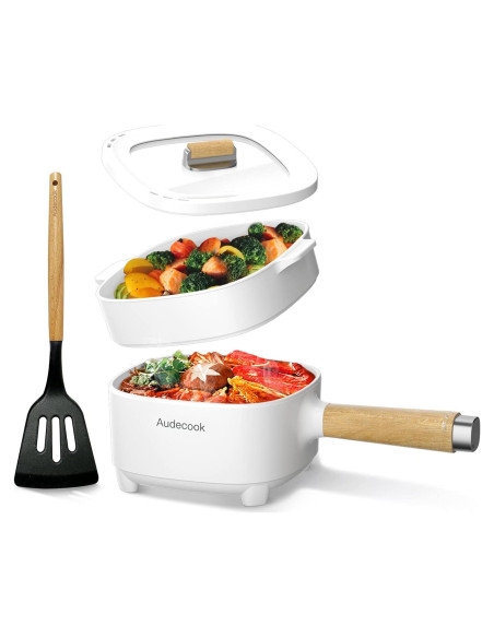 Olla Caliente Eléctrica Audecook 2L con Vaporera 20cm