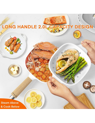 Olla Caliente Eléctrica Audecook 2L con Vaporera 20cm