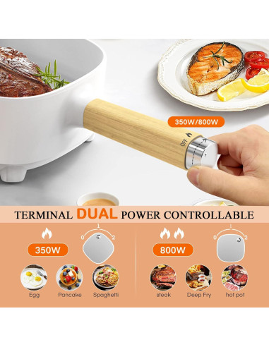 Olla Caliente Eléctrica Audecook 2L con Vaporera 20cm