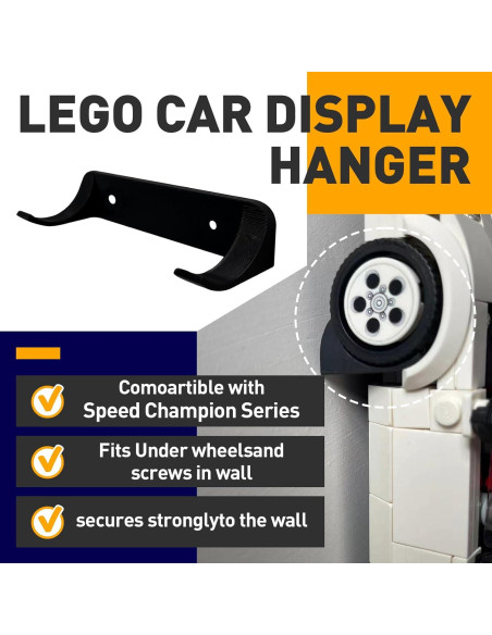 Soporte de Pared para Automóviles Speed Champions 20 PCS Negro