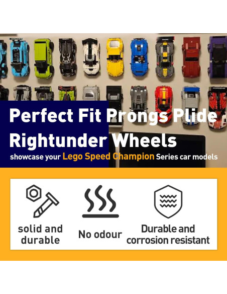 Soporte de Pared para Automóviles Speed Champions 20 PCS Negro