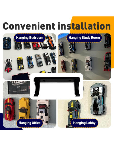 Soporte de Pared para Automóviles Speed Champions 20 PCS Negro