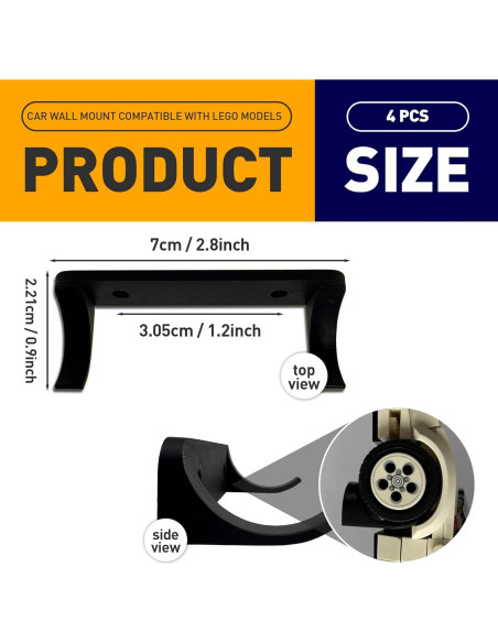 Soporte de Pared para Automóviles Speed Champions 20 PCS Negro