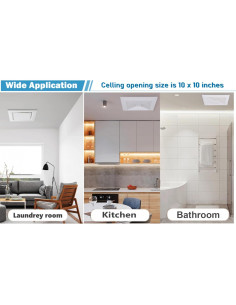 Ventilador de Techo Extractor Nalle HQS-300 120 CFM Blanco 2