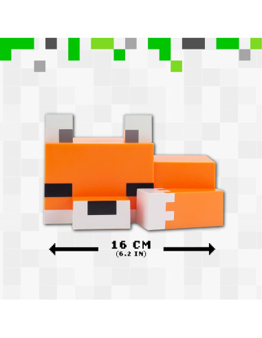 Lámpara Nocturna Zorro Minecraft Paladone 16cm Brillo Naranja