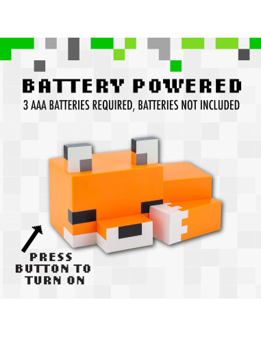 Lámpara Nocturna Zorro Minecraft Paladone 16cm Brillo Naranja