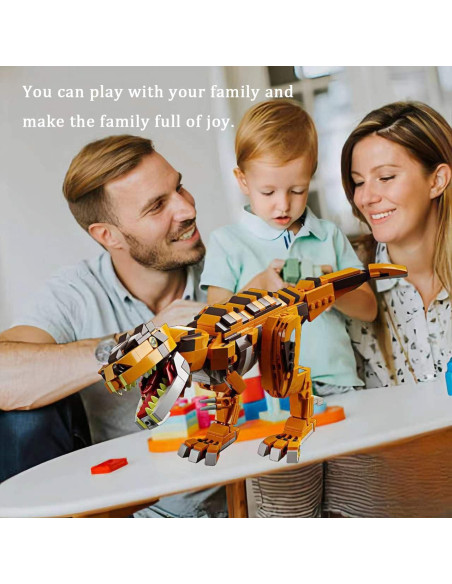 Juego de Bloques Dinosaurios RECROQUO 656 Pcs Giganotosaurus Juego de Bloques Dinosaurios RECROQUO 656 Pcs Giganotosaurus