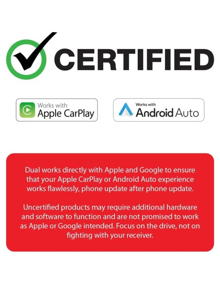 Estéreo Doble DIN Dual Electronics 7" Bluetooth CarPlay