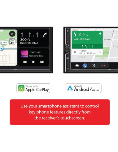 Estéreo Doble DIN Dual Electronics 7" Bluetooth CarPlay