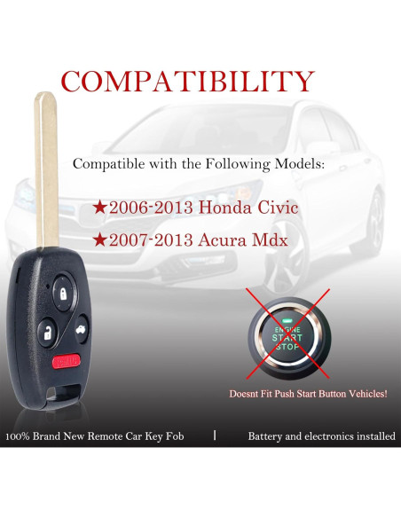 Control Remoto MechanMagic para Honda Civic 2006-2013