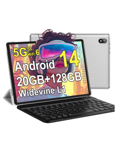 Tableta UJJ 10.1" Android 14, 128GB + 20GB RAM, WiFi 6
