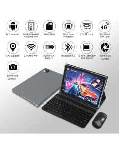 Tablet ZONKO D106 10.1" Android 14 128GB 14GB RAM 4G 2