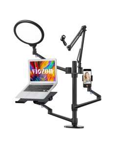 Viozon Soporte Escritorio 6-en-1 Luz LED 10" Micrófono