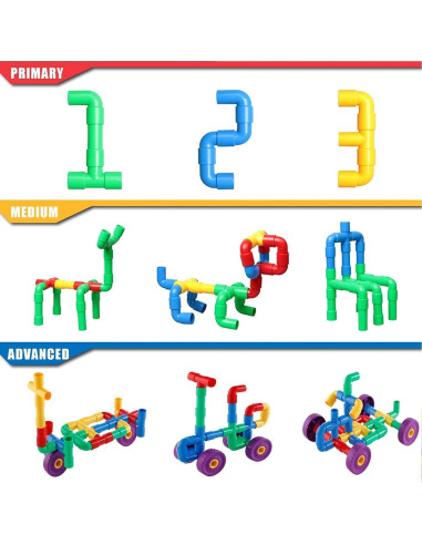 Juguete de Aprendizaje STEM ZOZOPLAY 64 Piezas Multicolor