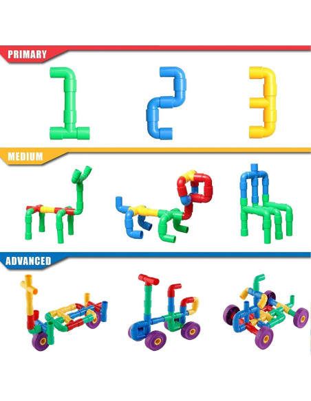 Juguete de Aprendizaje STEM ZOZOPLAY 64 Piezas Multicolor Juguete de Aprendizaje STEM ZOZOPLAY 64 Piezas Multicolor