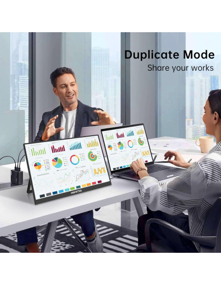 Monitor Portátil HGFRTEE 18.5" FHD 100Hz USB-C HDMI