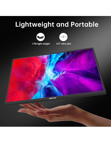 Monitor Portátil HGFRTEE 18.5" FHD 100Hz USB-C HDMI