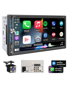 Estéreo Doble Din PLZ 7" Bluetooth 5.3 CarPlay Android Auto