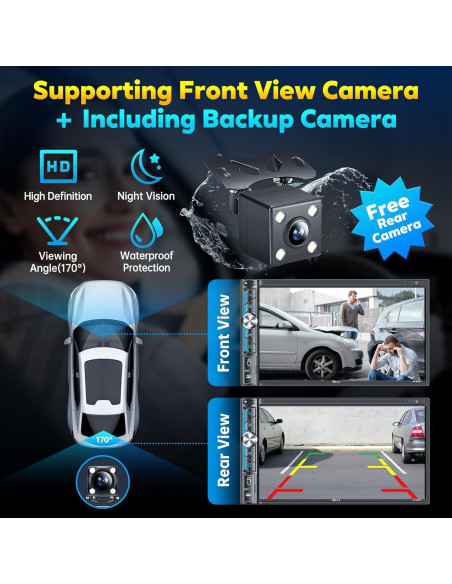 Estéreo Doble Din PLZ 7" Bluetooth 5.3 CarPlay Android Auto