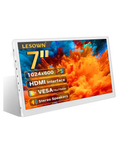 Monitor Portátil LESOWN 7" IPS 1024x600 con Altavoces