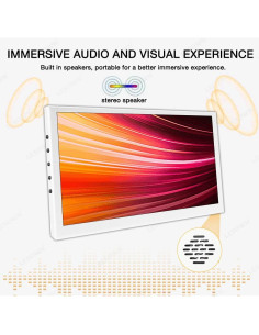 Monitor Portátil LESOWN 7" IPS 1024x600 con Altavoces 2