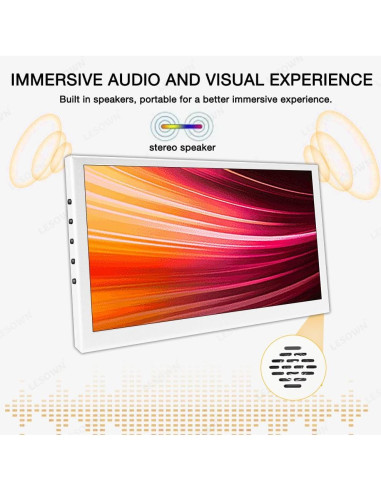 Monitor Portátil LESOWN 7" IPS 1024x600 con Altavoces