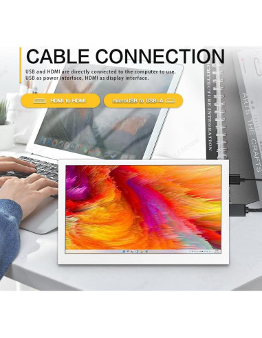 Monitor Portátil LESOWN 7" IPS 1024x600 con Altavoces