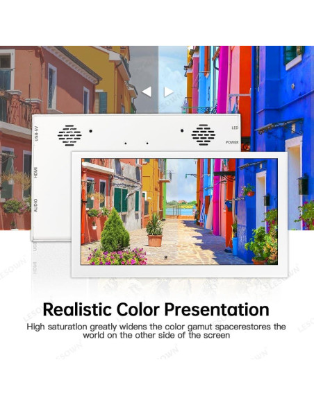 Monitor Portátil LESOWN 7" IPS 1024x600 con Altavoces