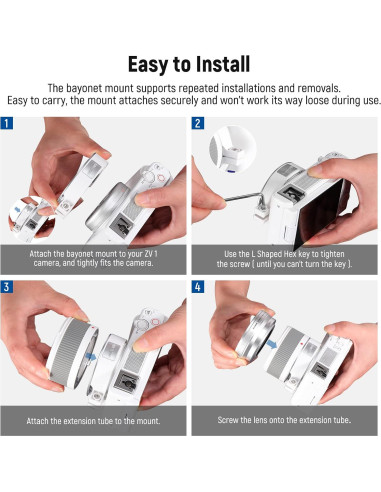 Lente Gran Angular NEEWER 18mm y Macro 10x para Sony ZV1