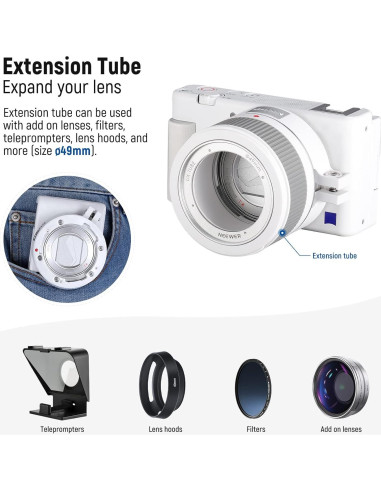 Lente Gran Angular NEEWER 18mm y Macro 10x para Sony ZV1