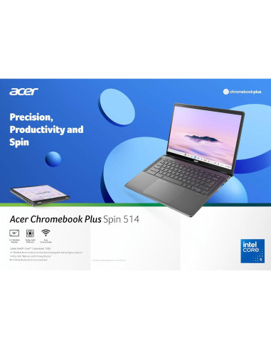 Acer Chromebook Plus Spin 514 - 14" WUXGA, Intel Core 5, 8GB RAM