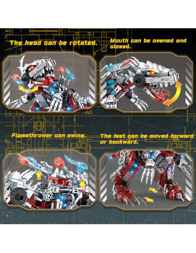 Kits de Construcción Dinosaurios STEM 2 en 1 422PCS