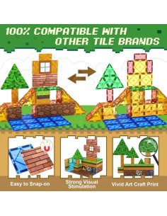 Juego de Construcción Magnético Gooidea 84 Piezas Educativo 2