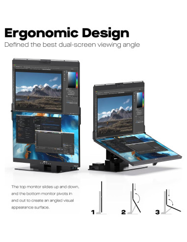 Monitores Duales Mobile Pixels Geminos T 60.45 cm Touch