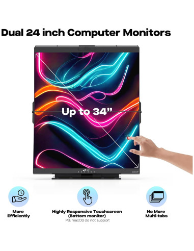 Monitores Duales Mobile Pixels Geminos T 60.45 cm Touch