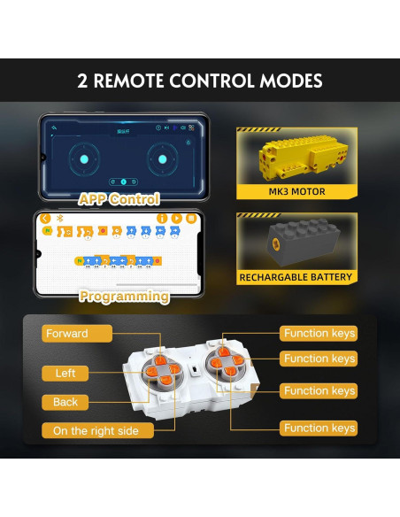 Bulldozer RC Mould King MK 1508 Piezas Control App