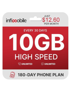 Plan Prepagado Infimobile 6 Meses 10GB Ilimitado 4G/5G