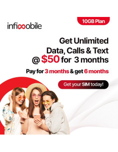 Plan Prepagado Infimobile 6 Meses 10GB Ilimitado 4G/5G 2