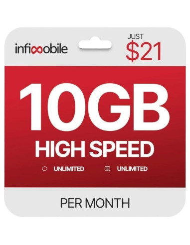 Plan Prepagado Infimobile 6 Meses 10GB Ilimitado 4G/5G