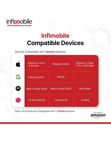 Plan Prepagado Infimobile 6 Meses 10GB Ilimitado 4G/5G