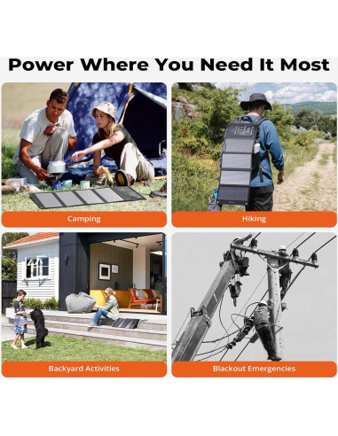 Cargador Solar BigBlue 28W 3 Puertos USB Plegable Camping